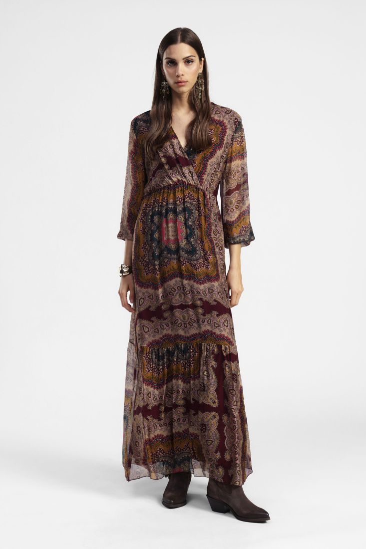 Per Donna Abito Estivo Abito Stampato Ambra Floreale Stampa Pulsante A A V Vestito Longuette Di Tendenza Moderno Esterno Strada Manica Co P9508298 - Foto 4