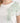 AMOSA PE26 T-shirt Donna Bianca con Inserto Ricamato e Perline Verdi
